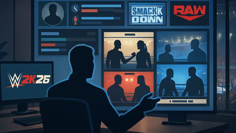 Скриншот интерфейса режима MyGM из игры WWE 2K26, демонстрирующий управление шоу.