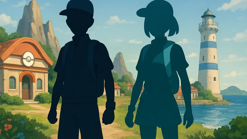 Трейнер Покемонов из Pokemon Winds and Waves в разных стартовых аутфитах