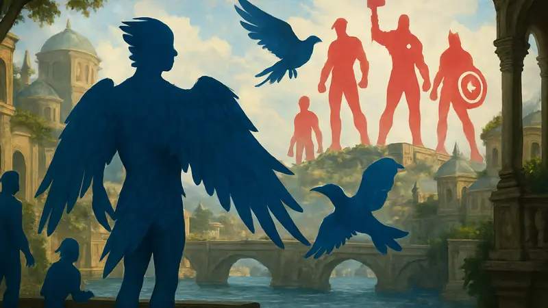 Карта Kindred Discovery из Magic: The Gathering, арт Marvel Super Heroes
