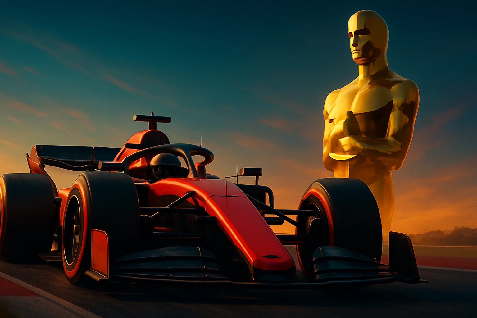 Логотип или кадр из фильма F1, номинированного на премию «Лучший фильм» в 2026 году.