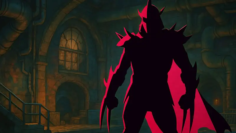 Шреддер из мультфильма Черепашки-ниндзя: Погром мутантов 2, концепт-арт персонажа.