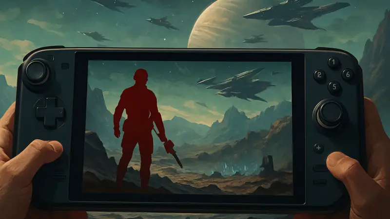 Геймплей EVE Vanguard на Steam Deck, демонстрирующий возможности выживалки и космические пейзажи.