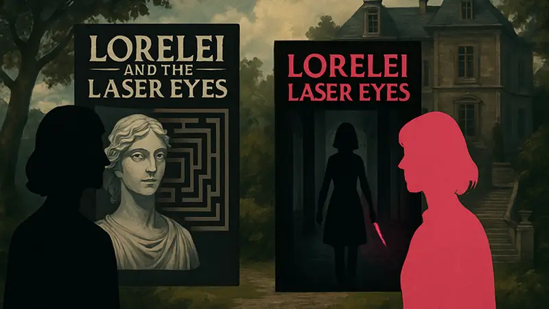 Логотипы двух игр «Lorelei and the Laser Eyes» рядом