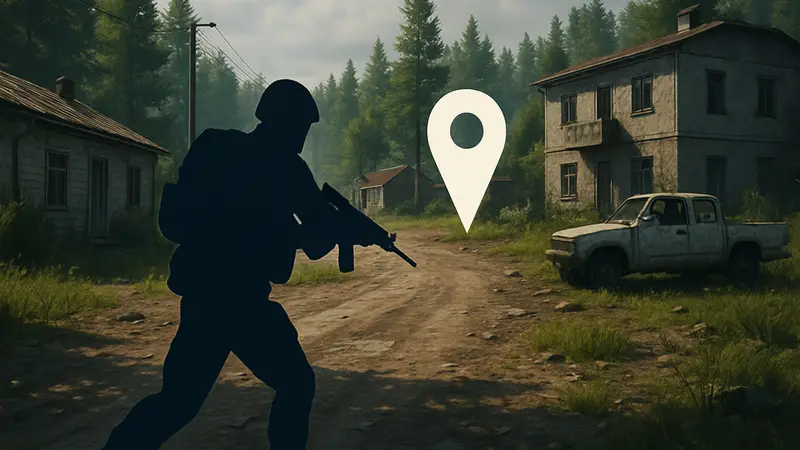 Игровой скриншот из Gray Zone Warfare с маркером квеста