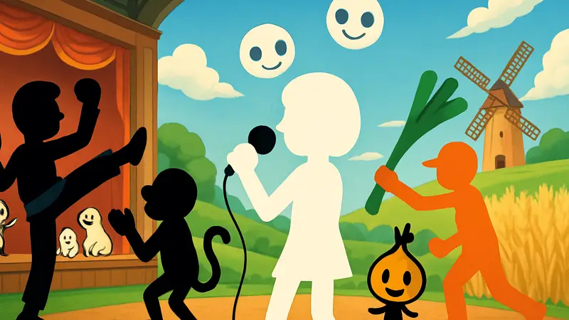 Изображение с игровым процессом Rhythm Heaven Groove, демонстрирующее характерные музыкальные мини-игры и персонажей.