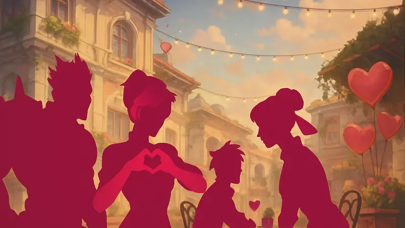Персонажи Overwatch в стилистике дейтинг-сима к Дню святого Валентина