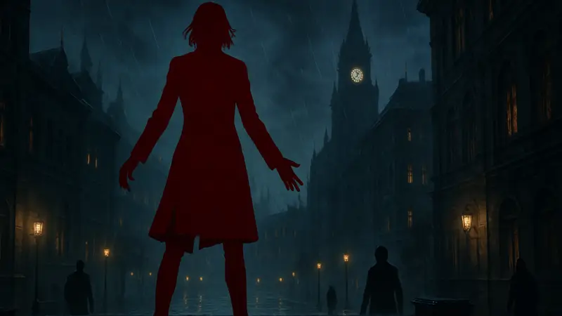 Обложка или скриншот игры Vampire: The Masquerade - Bloodlines 2 с мрачной атмосферой.