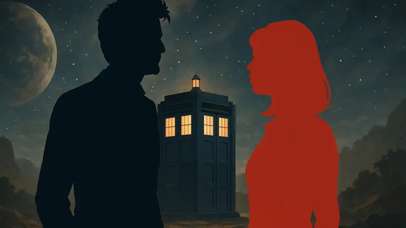 Десятый Доктор (Дэвид Теннант) и Роуз Тайлер (Билли Пайпер) из сериала Доктор Кто.