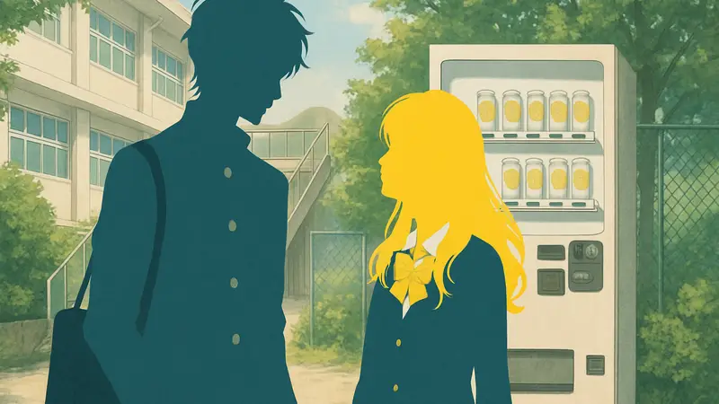 Обложка манги 'Honey Lemon Soda' с главными героями, демонстрирующая школьную романтику.