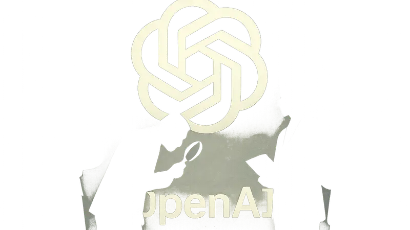 Логотип OpenAI на фоне силуэтов юристов, символизирующих расследование генпрокурорами.