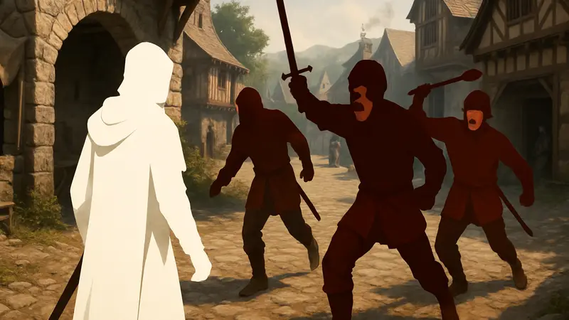 NPC из игры Crimson Desert агрессивно реагируют на действия игрока, как в Kingdom Come: Deliverance.