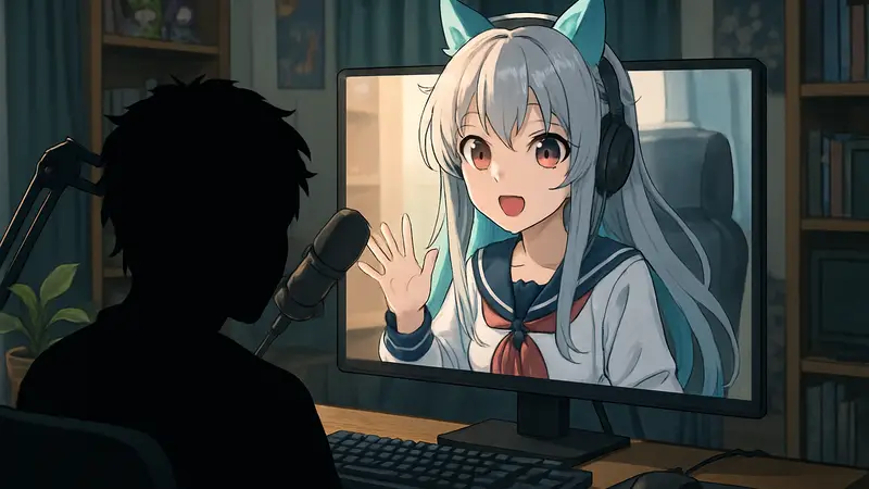 Обложка манги «Мой любимый Втубер страшный в реале», изображающая аниме-персонажа втубера