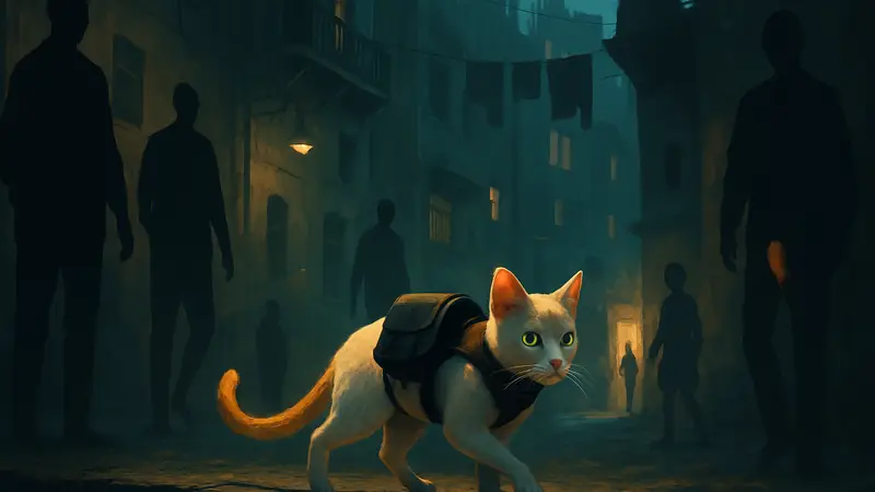 Кошка Миттенс из игры Schrodinger’s Cat Burglar, похожая на кота из Stray