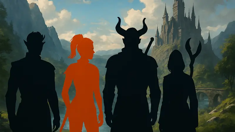 Персонажи-компаньоны из Baldur's Gate 3, стоящие вместе на фоне фэнтезийного пейзажа, символизирующие разнообразие выбора.