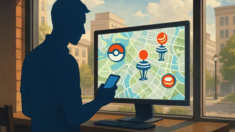 Игрок Pokemon GO ищет рейды и гимы на новой онлайн-карте