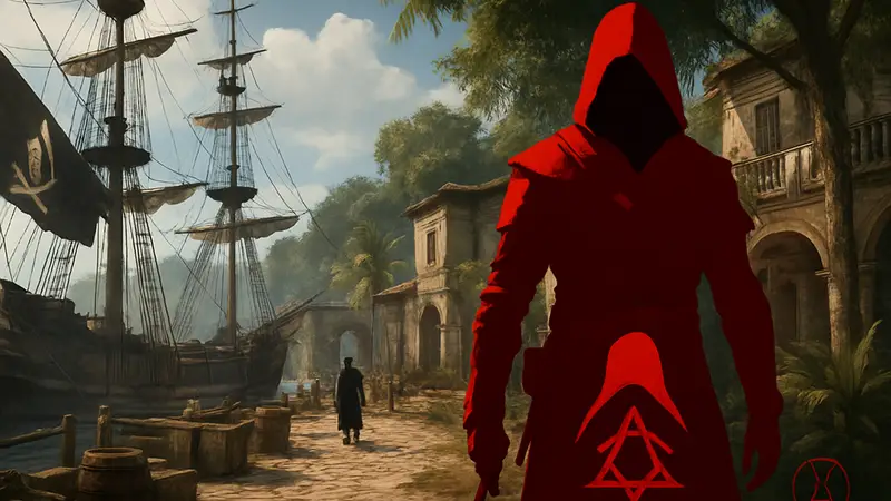 Скриншот из Assassin's Creed Black Flag с намёком на Assassin's Creed Hexe.