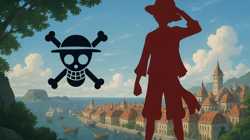 Промо-арт или логотип ремейка аниме The One Piece от Wit Studio, с изображением Луффи