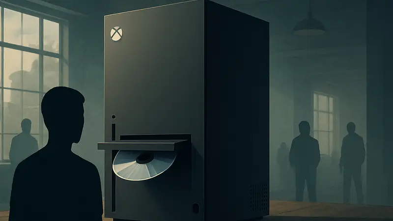 Концепт-арт или рендер консоли Xbox Project Helix с дисководом