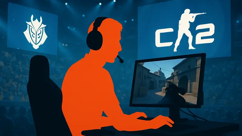 Игрок kl1m из команды G2 Esports на киберспортивном турнире CS2
