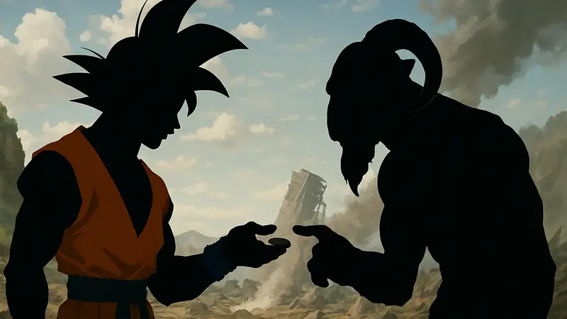 Гоку из Dragon Ball Super дает боб Сендзу Моро, иллюстрация последствий