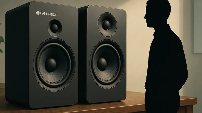 Крупный план колонок Cambridge Audio L/R S