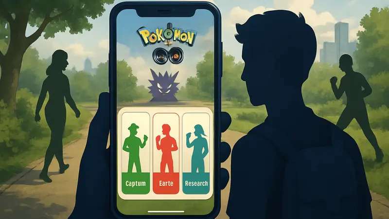 Скриншот Pokemon GO с выбором путей "Поимка", "Битва" и "Исследование" для Charged Embers.