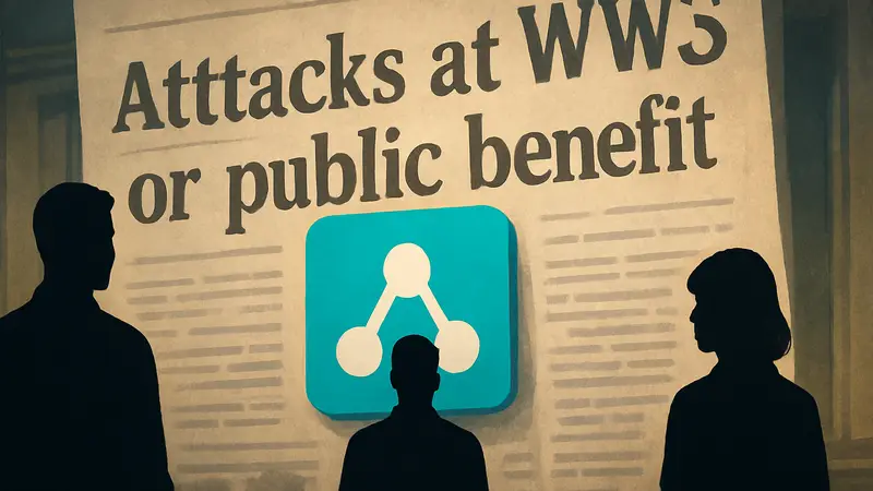 Логотип платформы Polymarket на фоне заголовка о ставках на WW3 и "общественной пользе"