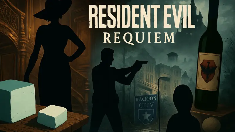 Логотип Resident Evil Requiem с изображением скрытых пасхалок и отсылок