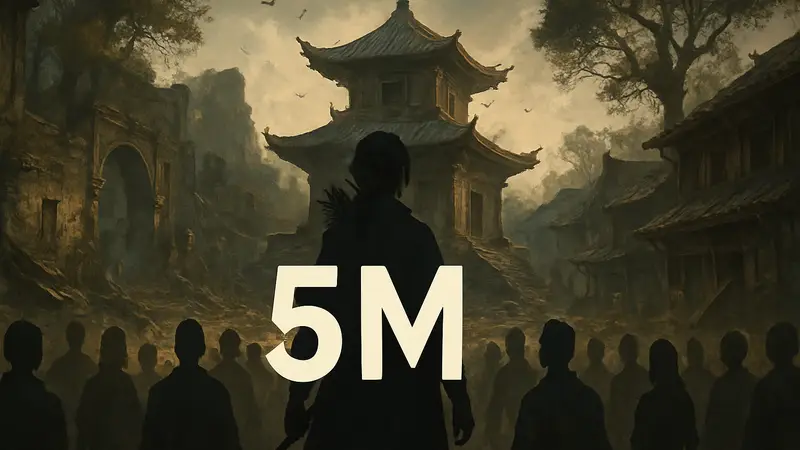 Скриншот из игры Wuchang: Fallen Feathers, символизирующий достижение 5 миллионов игроков.