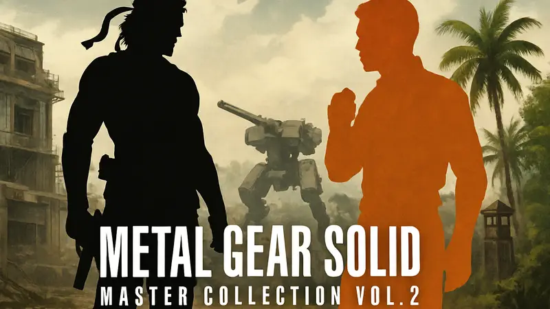 Обложка Metal Gear Solid: Master Collection Vol. 2 с персонажами MGS4 и Peace Walker.