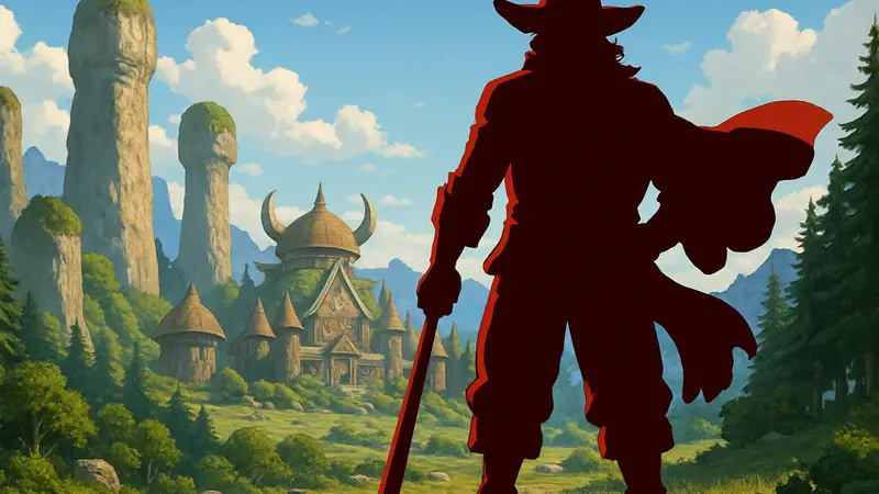Пират из One Piece, возможно превосходящий Гол Д. Роджера, на фоне Эльбафа.