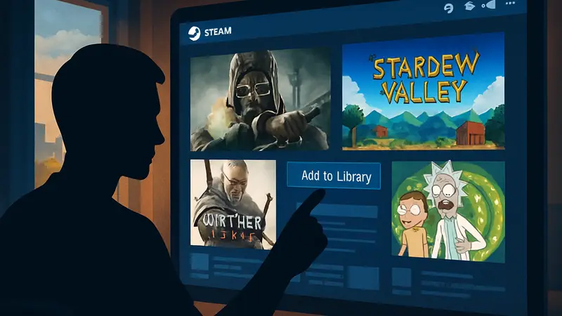 Сайт-симулятор Steam, позволяющий пополнять игровой бэклог без покупок и траты денег.