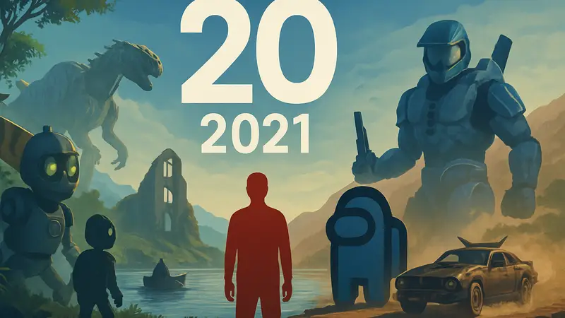 Обложка статьи Pocket Gamer, посвященной 20-летию, с элементами игр 2021 года.