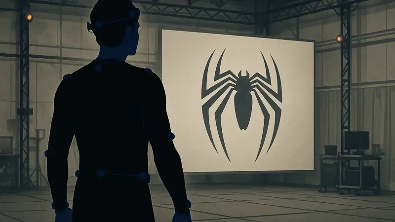 Фотография актёра Бена Джордана в студии захвата движений, намекающая на Spider-Man 3.