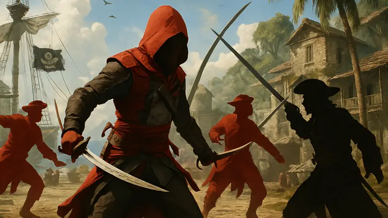 Ремейк Assassin’s Creed Black Flag Resynced, пираты, сложный бой