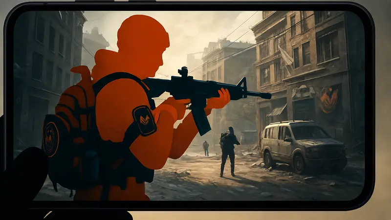 Игровой скриншот The Division Resurgence, демонстрирующий геймплей на мобильном устройстве.