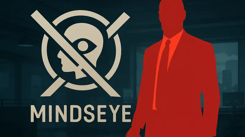 Агент 47 из Hitman на фоне логотипа MindsEye, отмена кроссовера, игровые новости 2025.