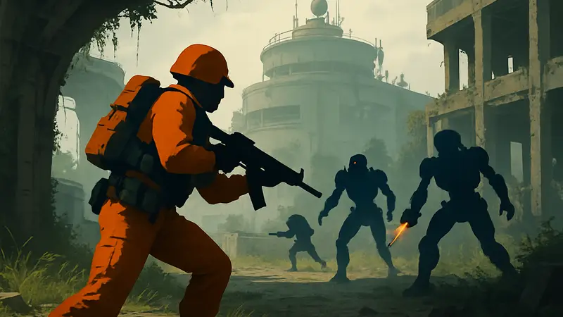 Игрок в ARC Raiders сражается с врагами Assessors на карте Closed Scrutiny.