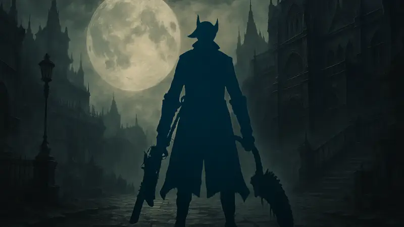 Bloodborne фильм, ДжекСептикАй, концепт-арт, охотник в Ярнаме, мрачная игра