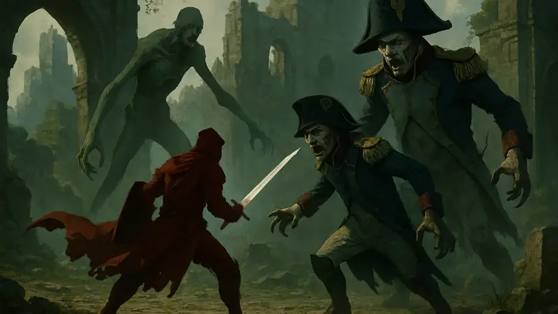 Главный герой игры Valor Mortis сражается с чудовищами Наполеона, иллюстрация из нового трейлера.