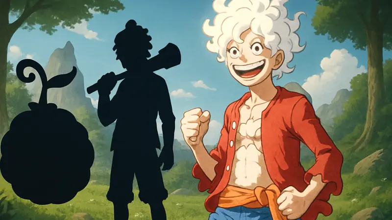 Луффи в форме Ника и силуэты двух новых Дьявольских фруктов из One Piece