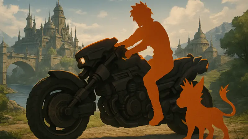 Маунт мотоцикл Харди-Дейтона и миньон Ред XIII из Final Fantasy VII Remake в игре FFXIV