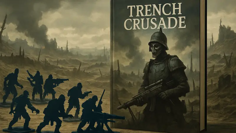 Набор миниатюр и книга кампаний «Трупный фронт» для настольной игры Trench Crusade.