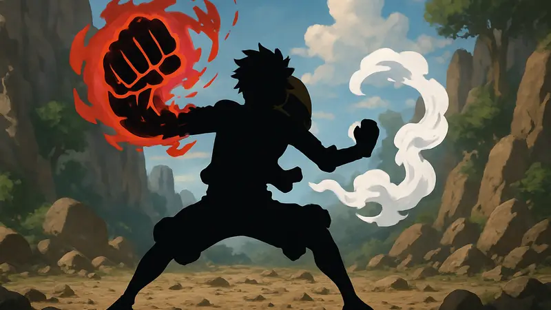 Луффи из One Piece использует новые Хаки-трансформации в бою.