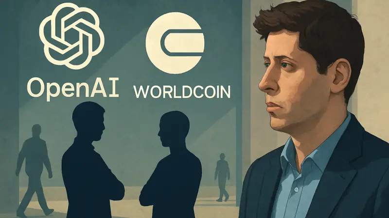 Сэм Альтман, логотипы OpenAI и Worldcoin: сравнение проектов и проблем