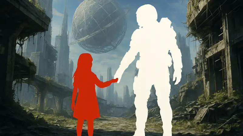 Логотип или арт из игры Pragmata от Capcom, анонсирующей "золотой" статус перед релизом.