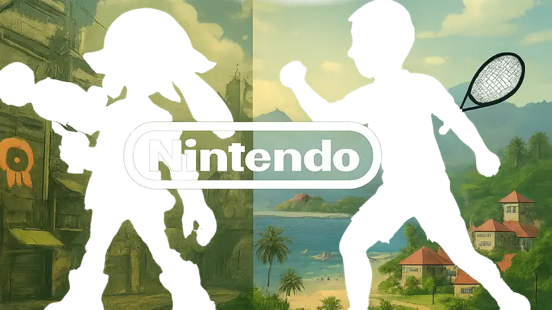 Логотип Nintendo на фоне персонажей Splatoon и Nintendo Switch Sports, анонс для SDCC 2026.