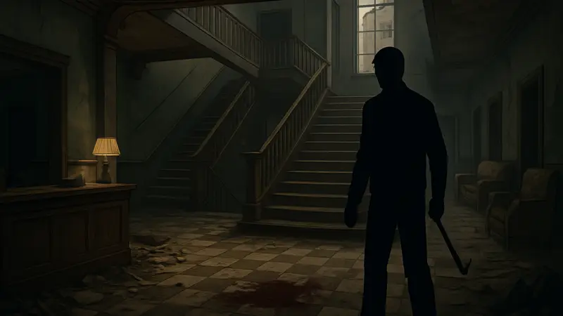 Скриншот из Skyhill: Hotel Survival, демонстрирующий отель и выжившего героя