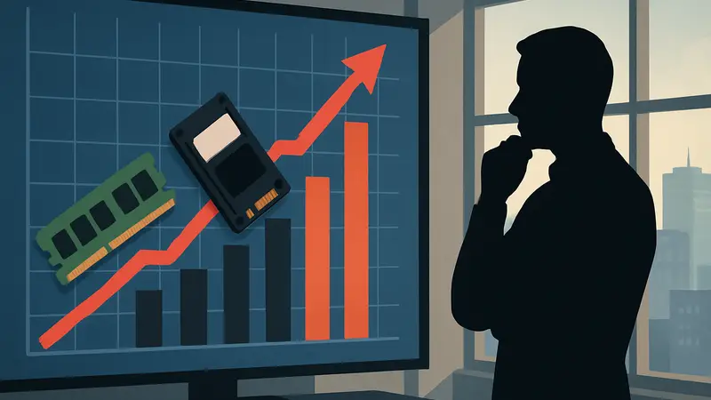 График роста цен на оперативную память DRAM и твердотельные накопители SSD