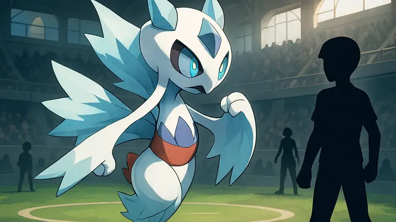 Изображение Мега-эволюции покемона Фросласс из Pokémon Champions в боевой позе